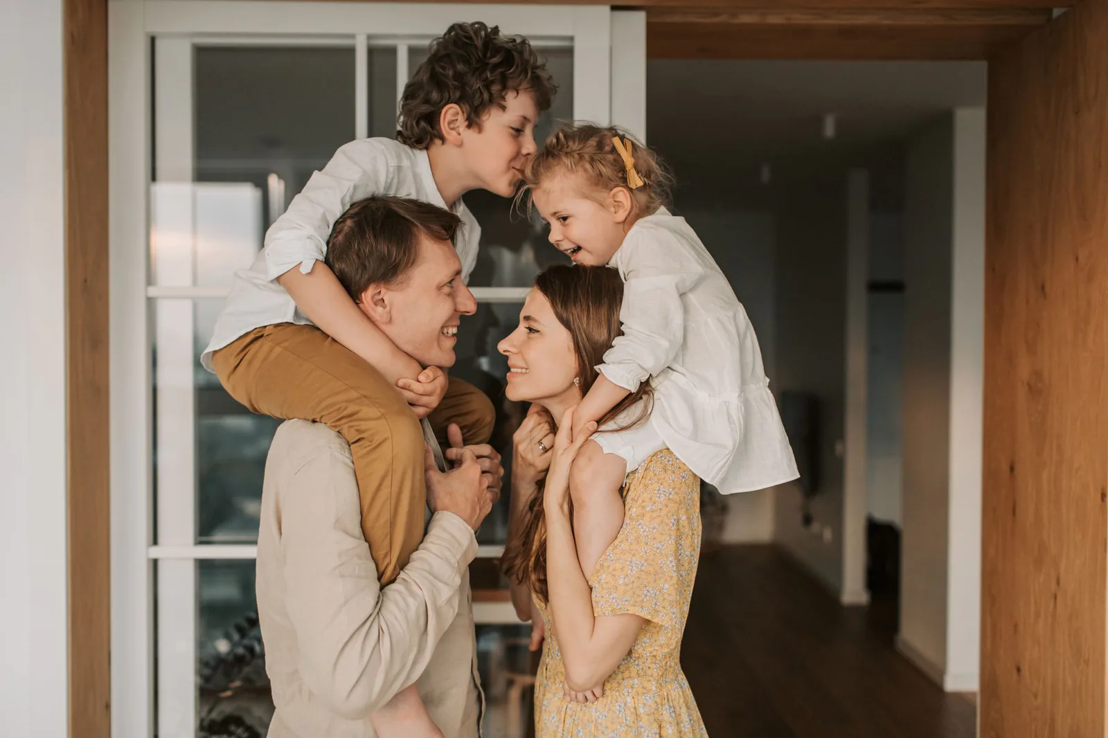 Adults and children celebrating together